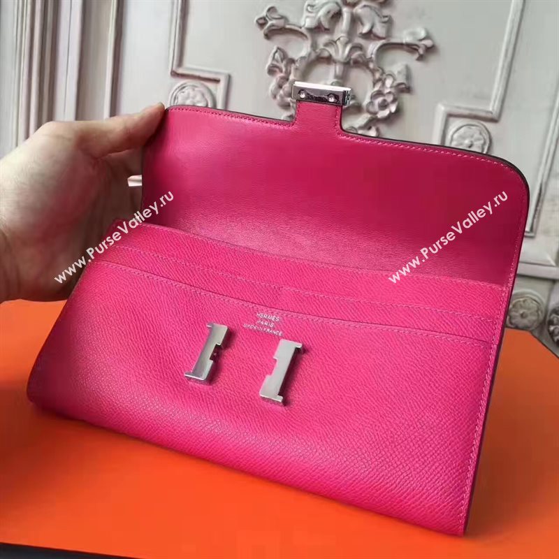 Hermes large Constance top leather wallet red bag 5029