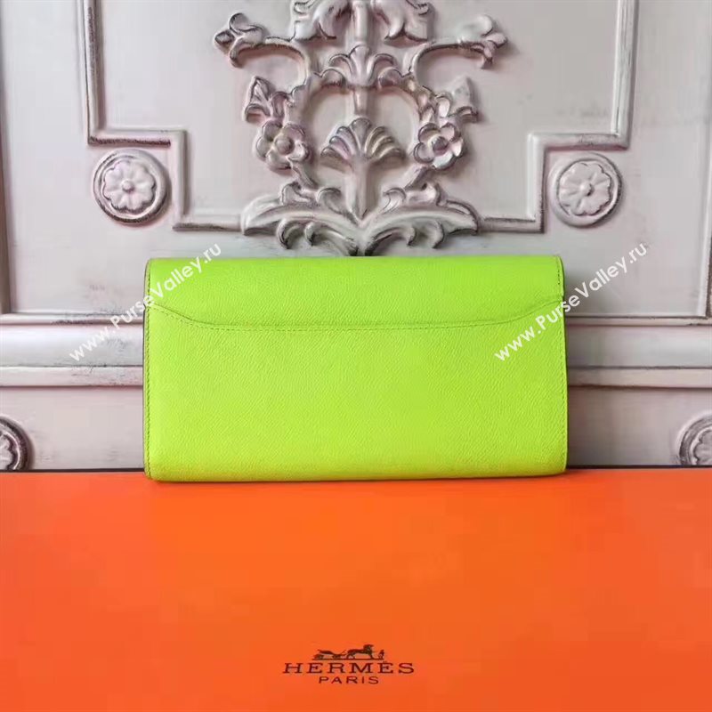 Hermes large Constance top leather wallet green bag 5030