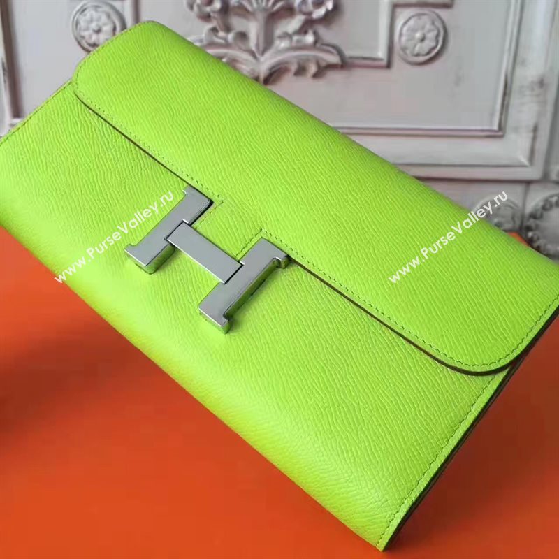 Hermes large Constance top leather wallet green bag 5030