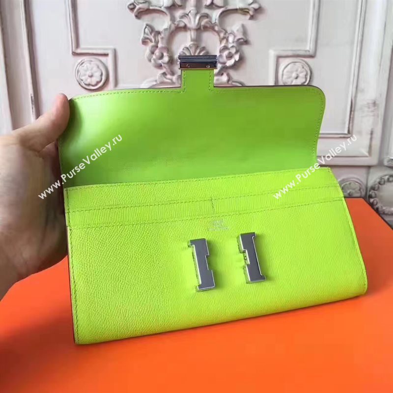 Hermes large Constance top leather wallet green bag 5030