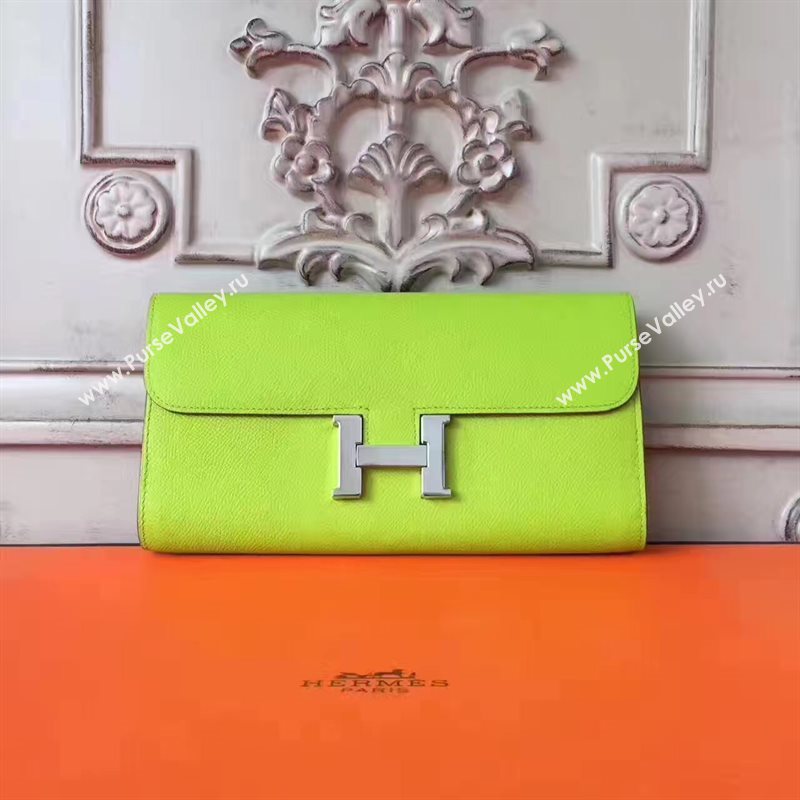 Hermes large Constance top leather wallet green bag 5030