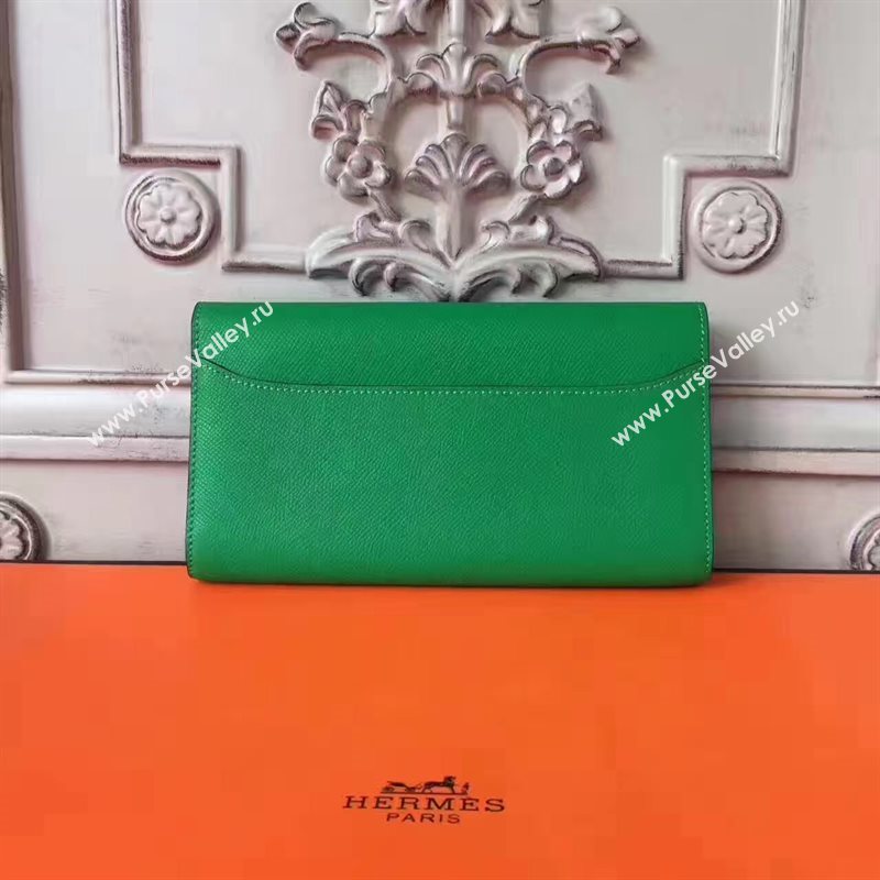 Hermes large Constance gray top wallet leather bag 5031