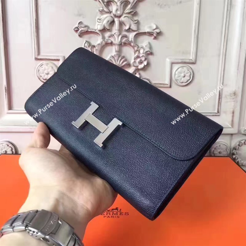 Hermes large Constance black top wallet leather bag 5032