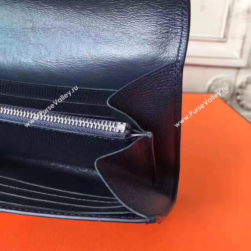 Hermes large Constance black top wallet leather bag 5032