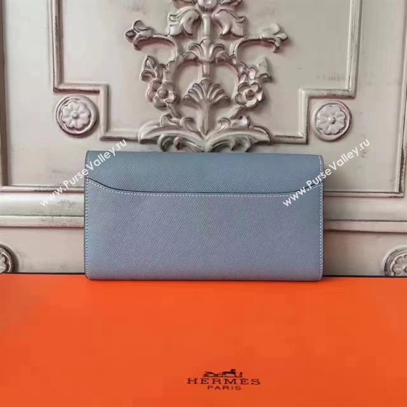 Hermes large Constance gray top wallet leather bag 5033