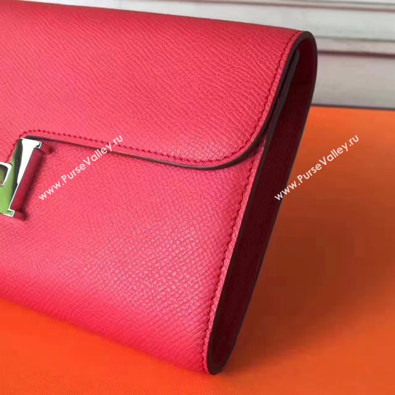 Hermes large Constance red top wallet leather bag 5034