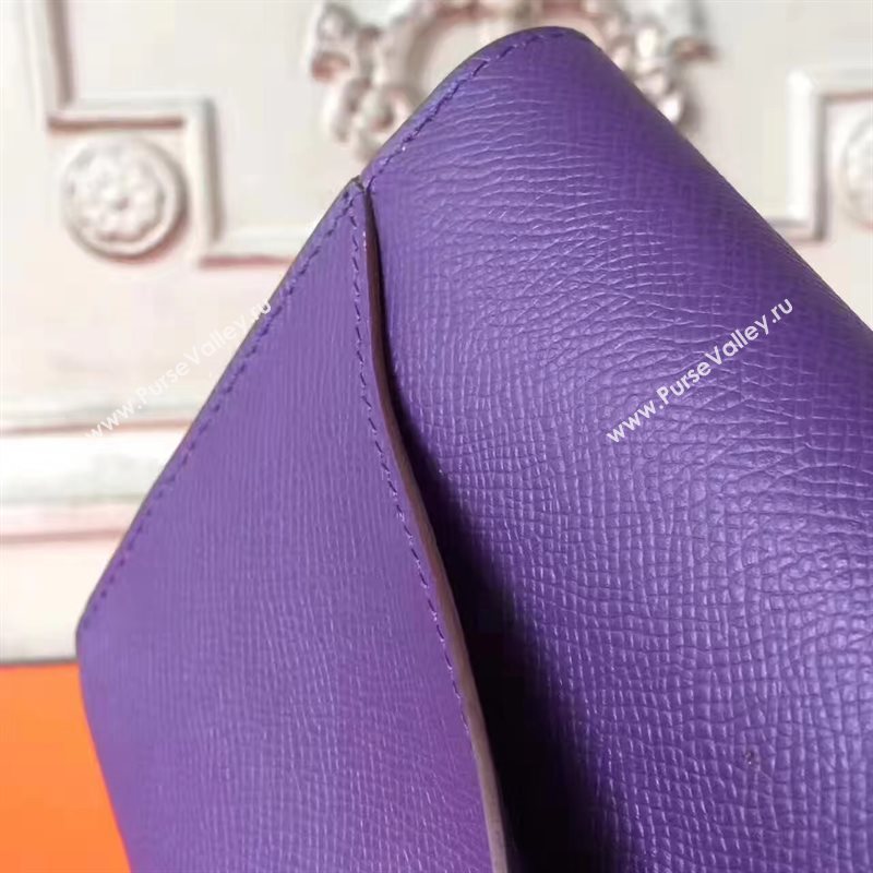 Hermes large Constance purple top wallet leather bag 5035