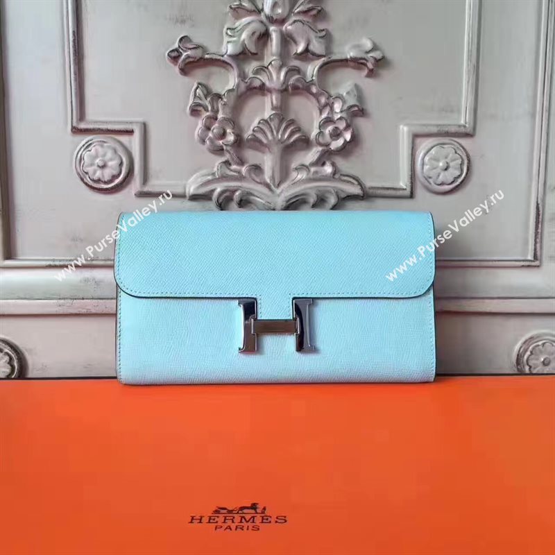 Hermes large Constance sky top wallet leather bag 5036