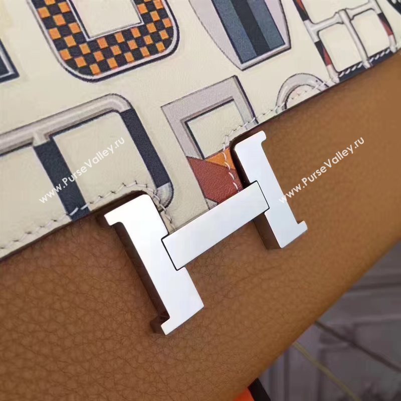 Hermes large Constance top leather tri wallet tan bag 5039
