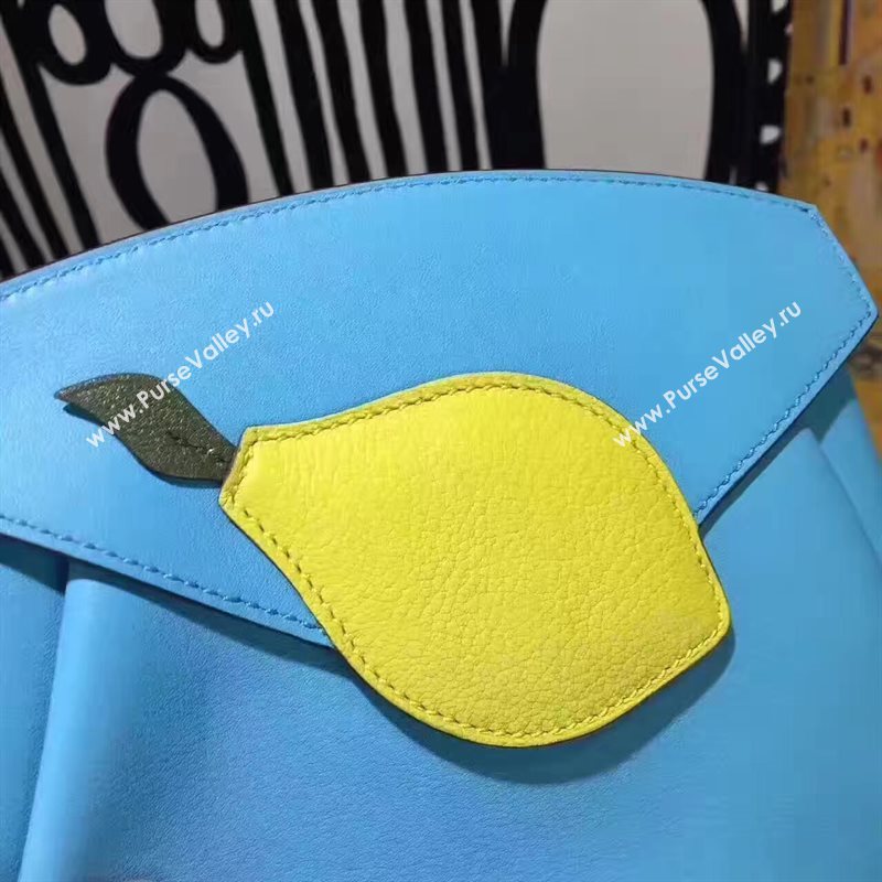 Hermes new small blue shoulder yellow bag 5140