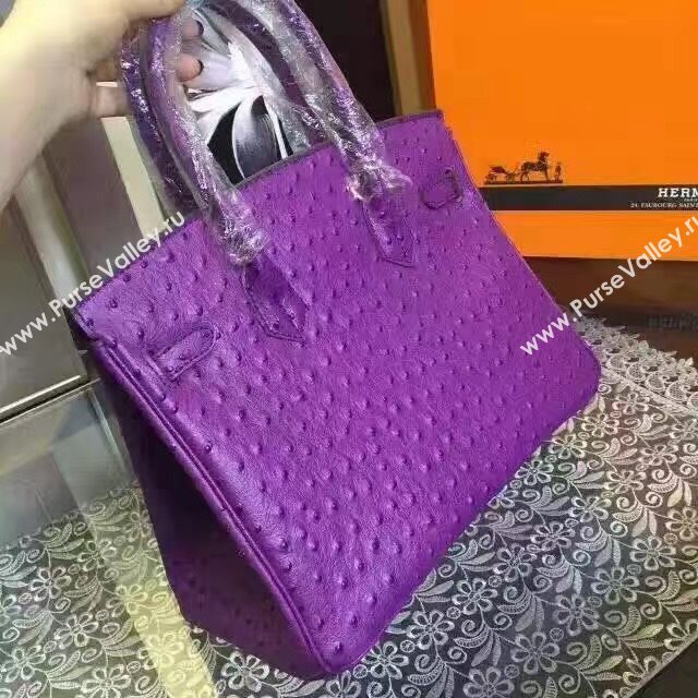 Hermes ostrich purple Birkin bag 5145