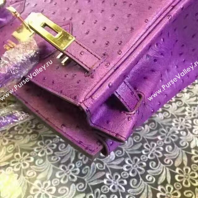 Hermes ostrich purple Birkin bag 5145