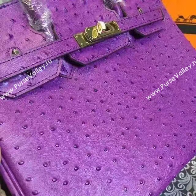 Hermes ostrich purple Birkin bag 5145