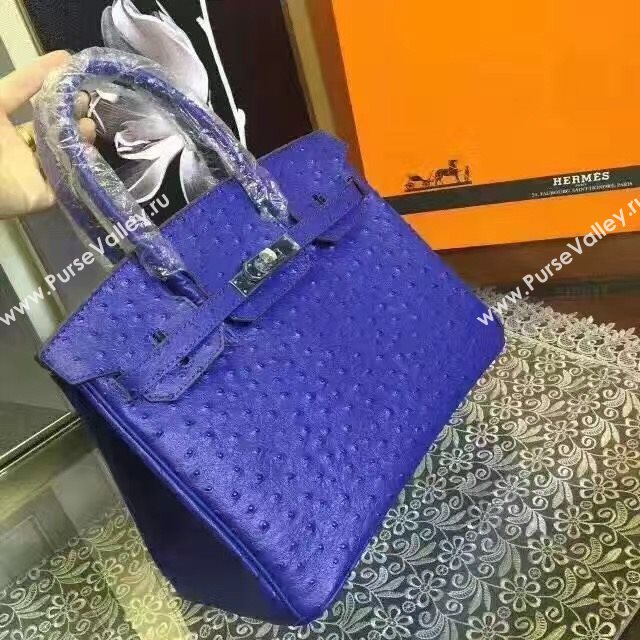 Hermes ostrich navy Birkin bag 5147