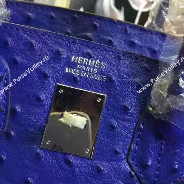 Hermes ostrich navy Birkin bag 5147