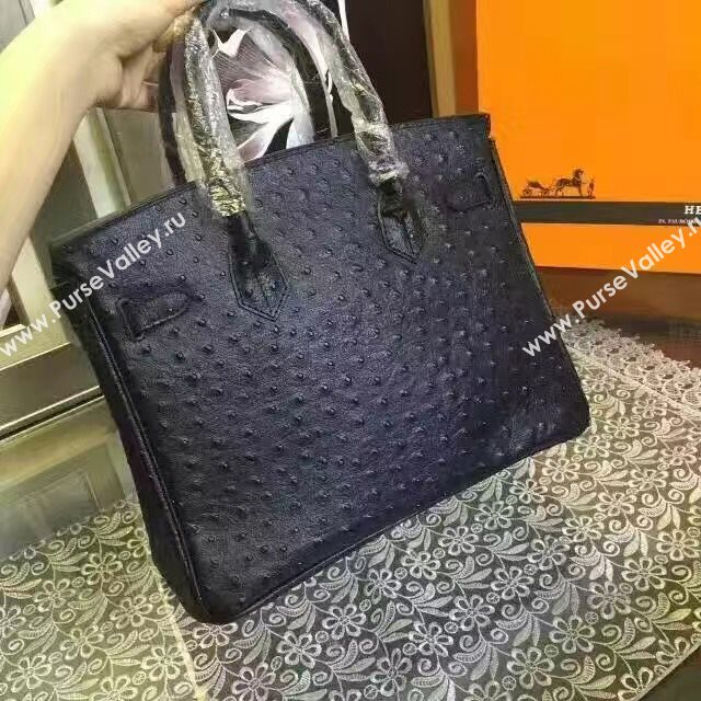 Hermes ostrich black Birkin bag 5148