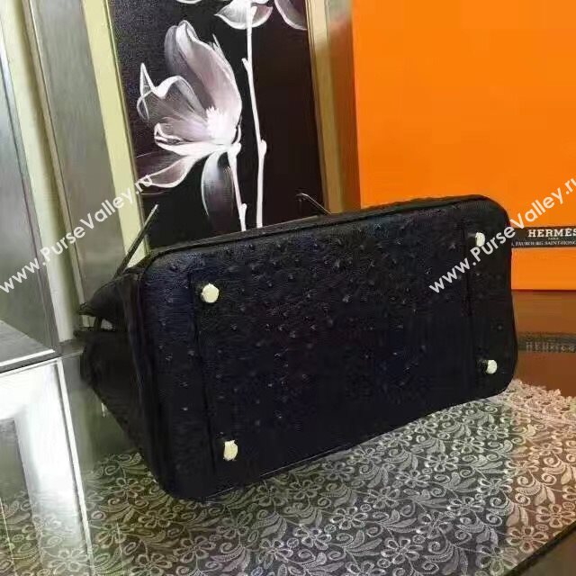 Hermes ostrich black Birkin bag 5148