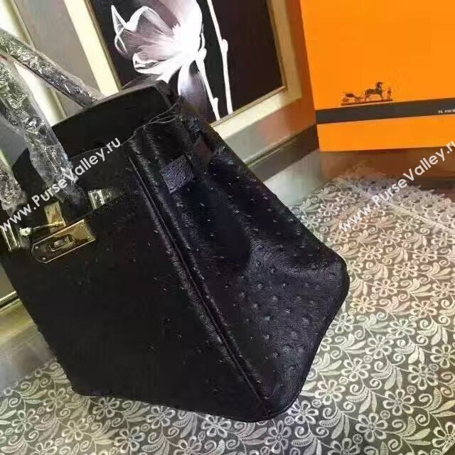 Hermes ostrich black Birkin bag 5148