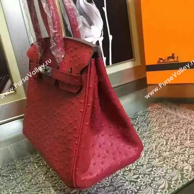 Hermes ostrich wine Birkin bag 5149