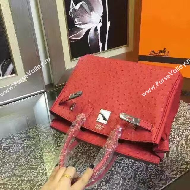 Hermes ostrich wine Birkin bag 5149