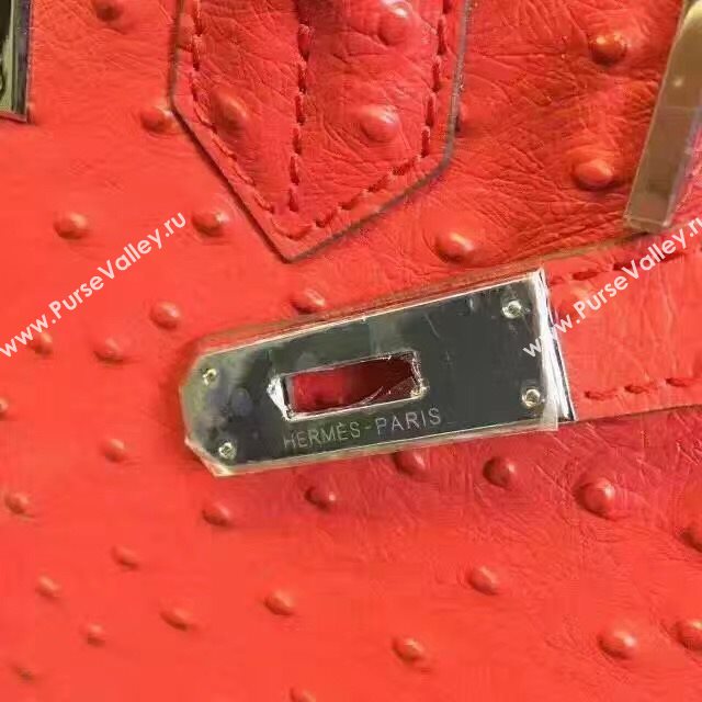 Hermes ostrich wine Birkin bag 5149
