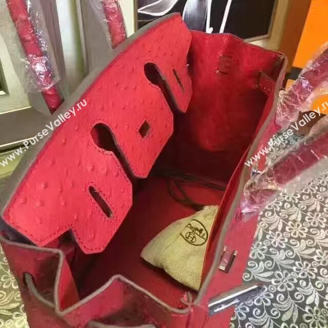 Hermes ostrich wine Birkin bag 5149