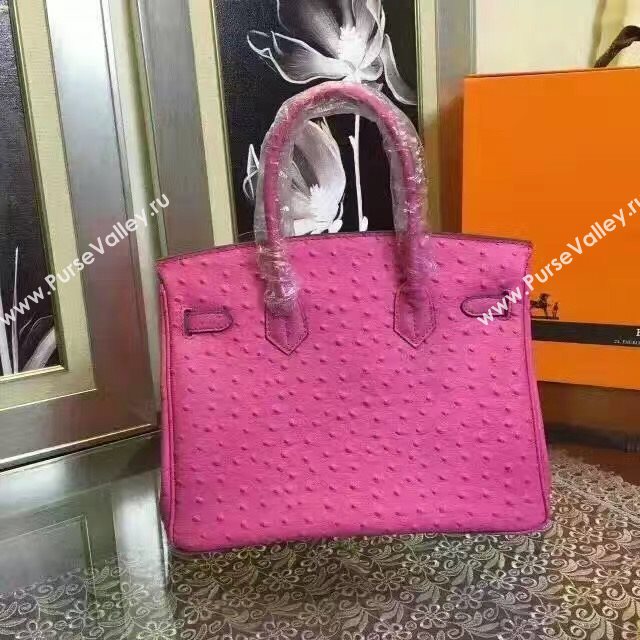 Hermes ostrich Birkin red rose bag 5151