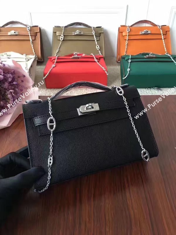 Hermes mini Epsom black Kelly bag 5153