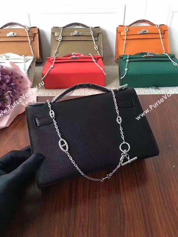 Hermes mini Epsom black Kelly bag 5153