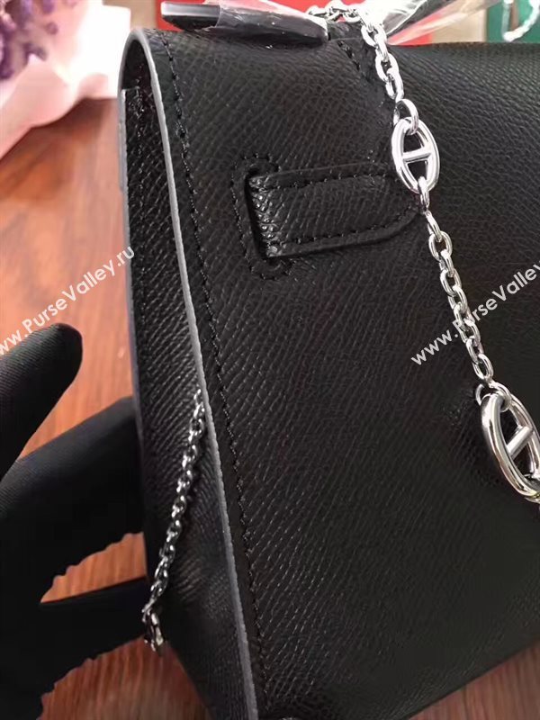 Hermes mini Epsom black Kelly bag 5153