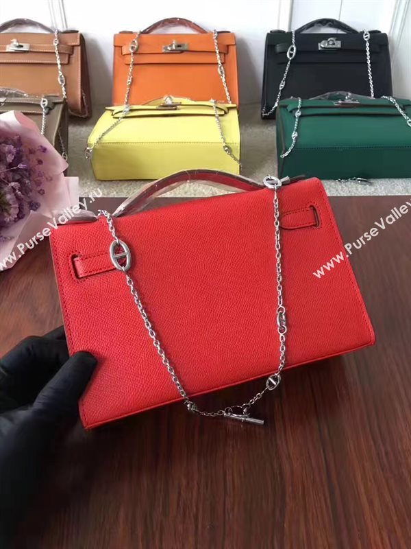Hermes mini Epsom red Kelly bag 5154