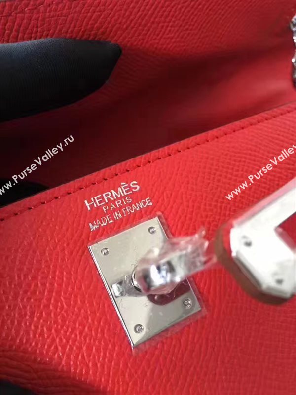 Hermes mini Epsom red Kelly bag 5154