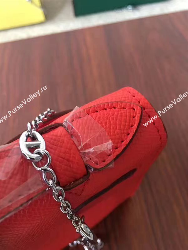 Hermes mini Epsom red Kelly bag 5154