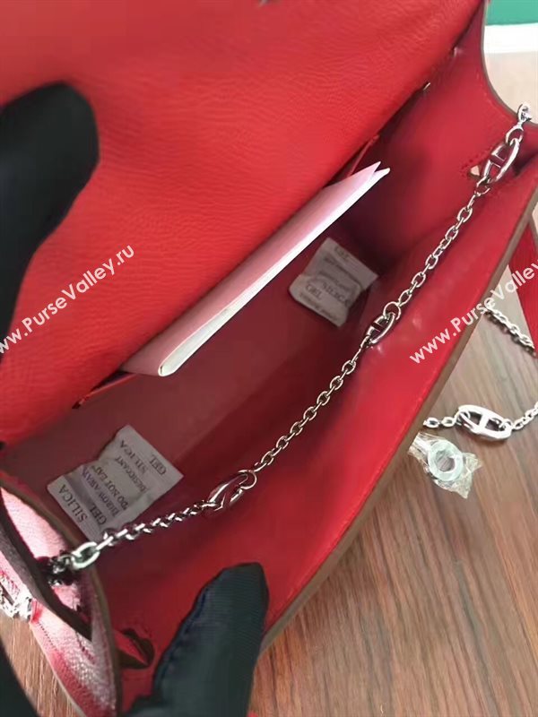 Hermes mini Epsom red Kelly bag 5154