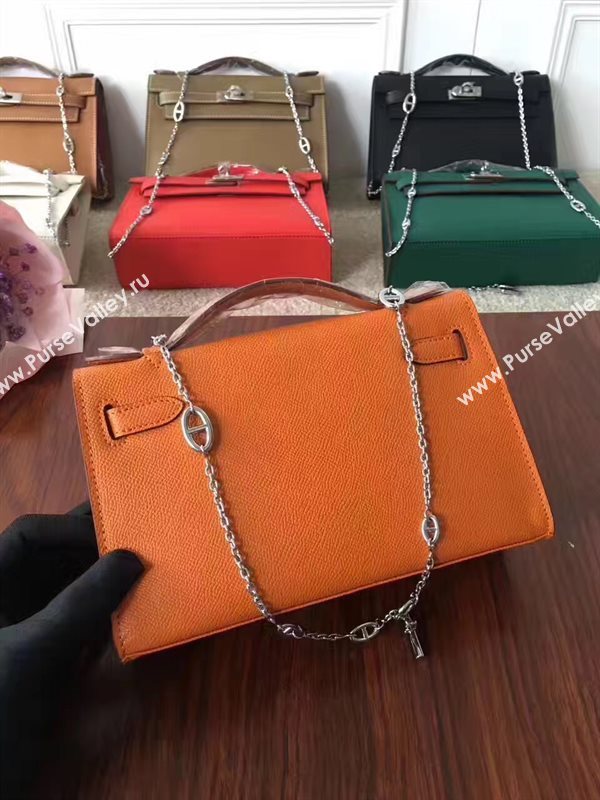 Hermes mini Epsom orange Kelly bag 5155