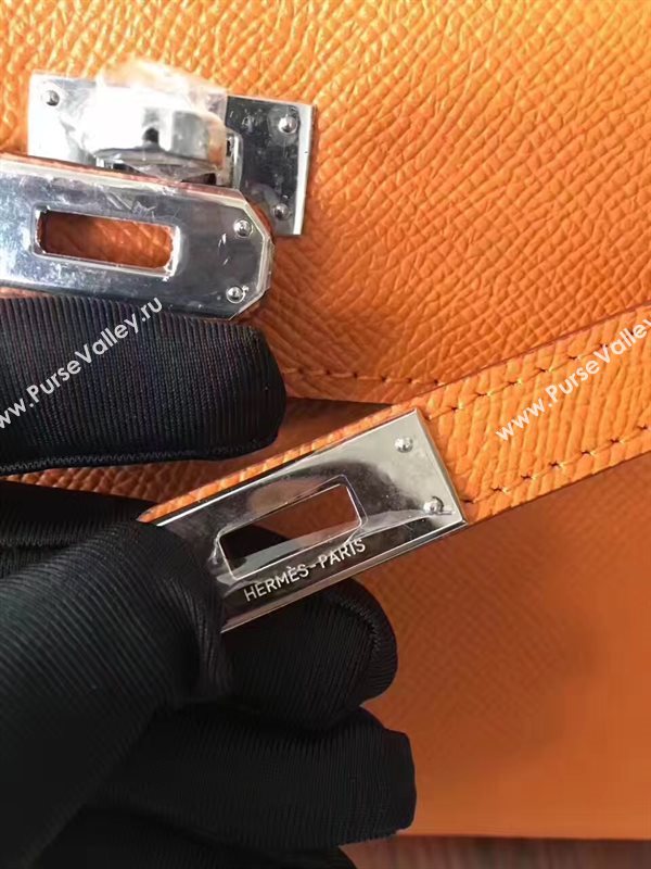 Hermes mini Epsom orange Kelly bag 5155
