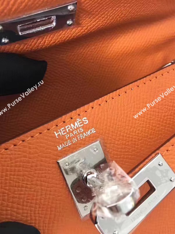 Hermes mini Epsom orange Kelly bag 5155