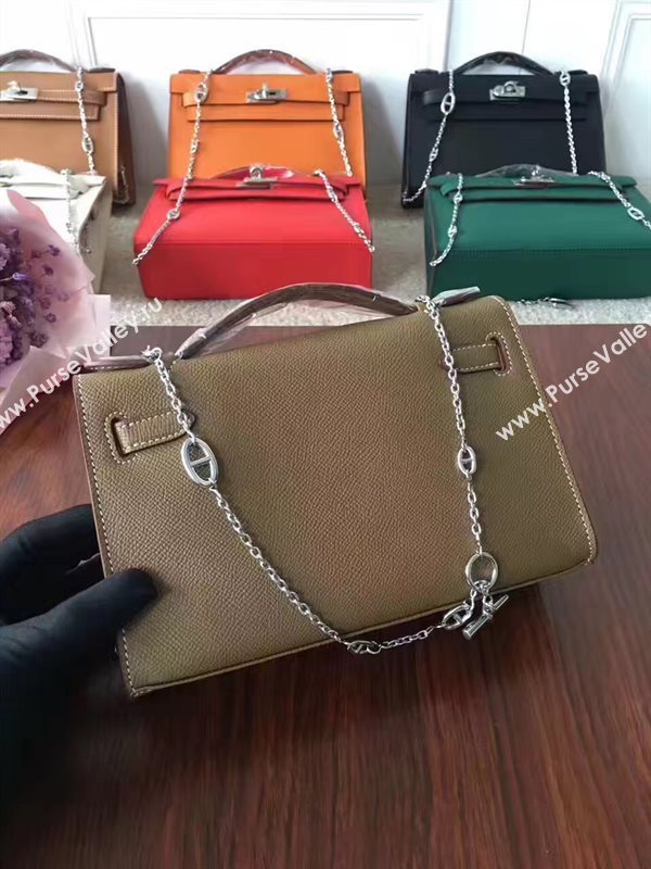 Hermes mini Epsom tan Kelly bag 5156