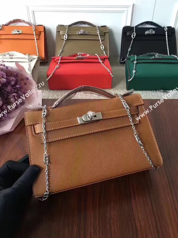 Hermes mini Epsom tan Kelly bag 5157