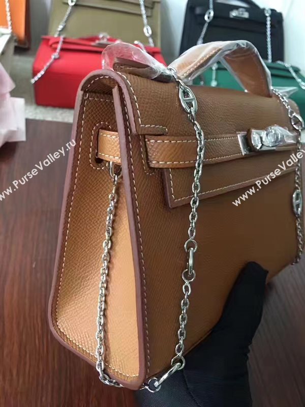 Hermes mini Epsom tan Kelly bag 5157