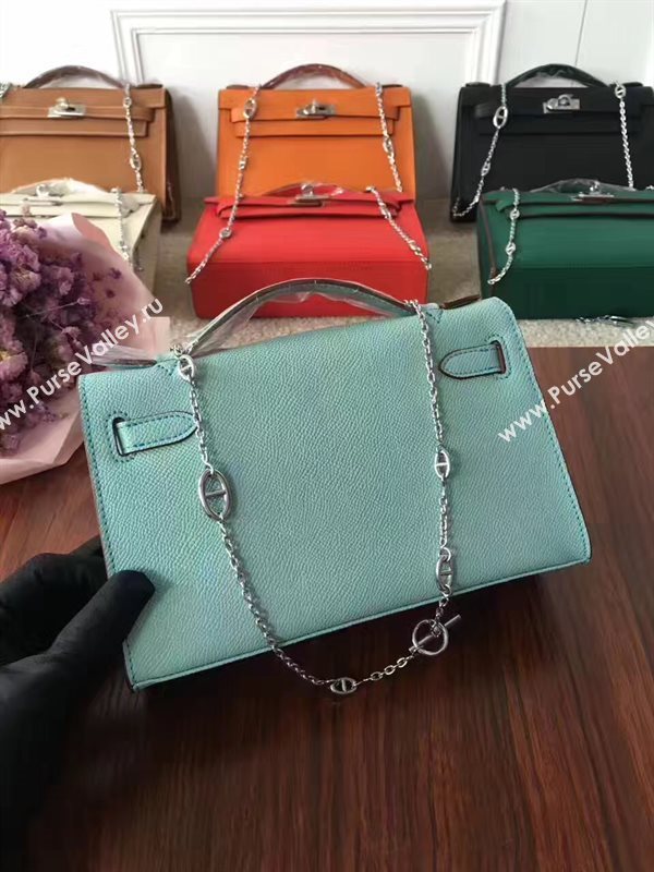 Hermes mini Epsom green Kelly bag 5158