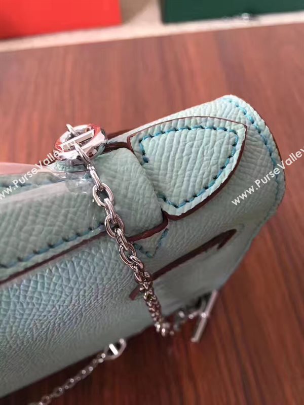 Hermes mini Epsom green Kelly bag 5158