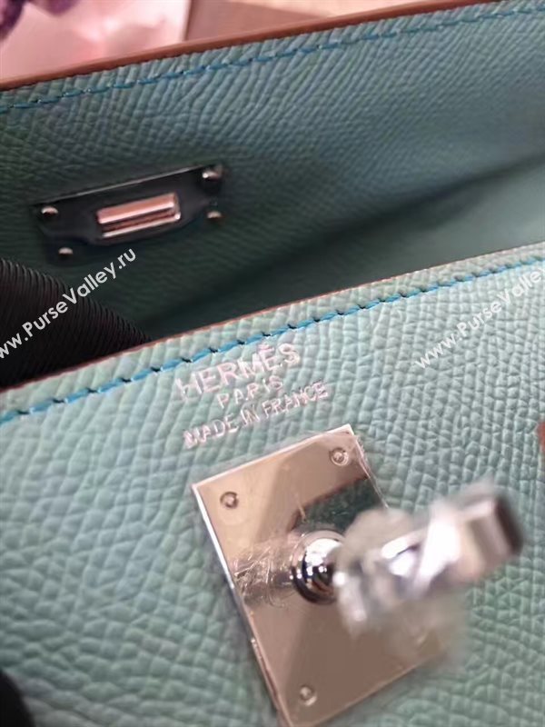 Hermes mini Epsom green Kelly bag 5158