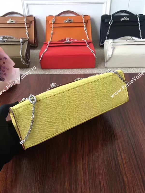 Hermes mini Epsom yellow Kelly bag 5159