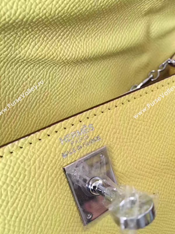 Hermes mini Epsom yellow Kelly bag 5159