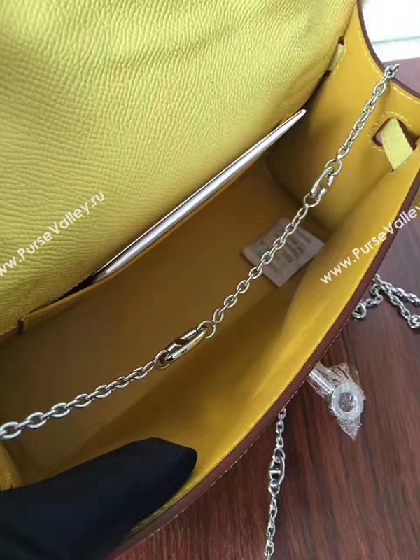 Hermes mini Epsom yellow Kelly bag 5159