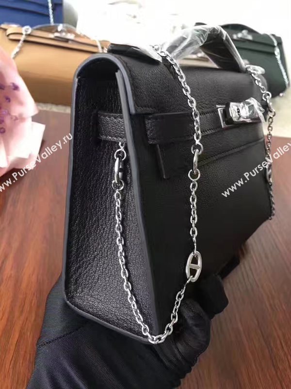 Hermes mini Chevre black Kelly bag 5161