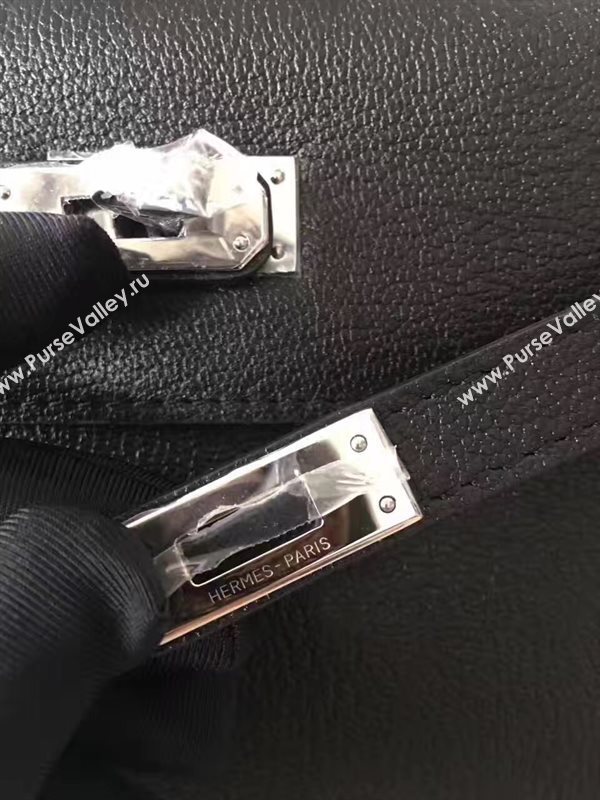 Hermes mini Chevre black Kelly bag 5161
