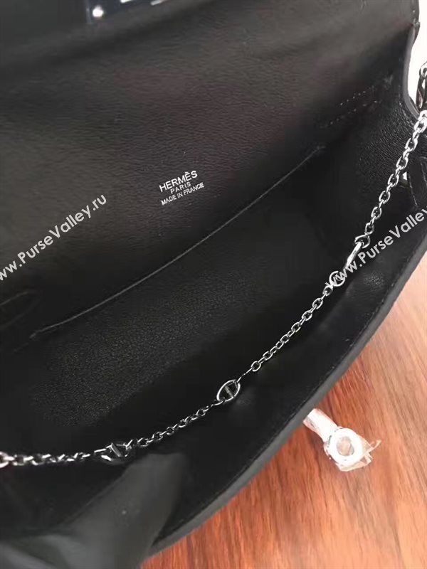 Hermes mini Chevre black Kelly bag 5161