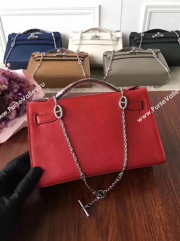 Hermes mini Chevre red Kelly bag 5162